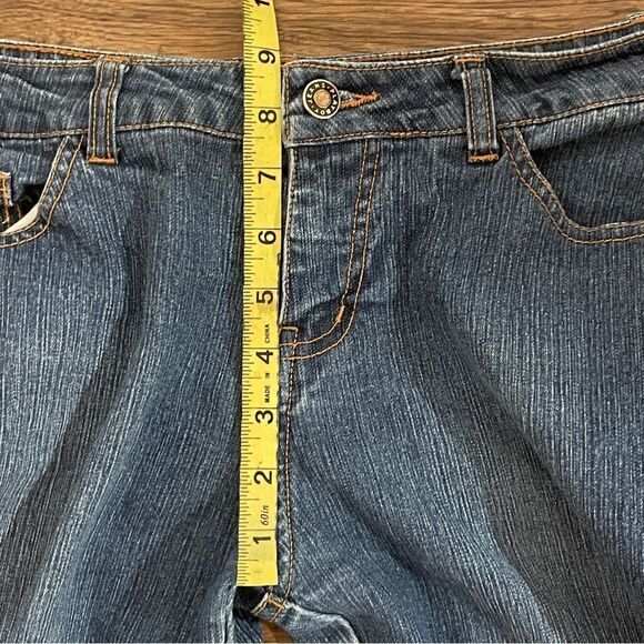 Vintage Playboy Flare Jeans With Factory Fading Blue Size 7 - Picture 8 of 9